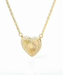 Shop Lena Jade Necklaces Initial Heart Necklace