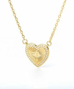 Shop Lena Jade Necklaces Initial Heart Necklace