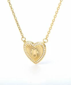 Shop Lena Jade Necklaces Initial Heart Necklace