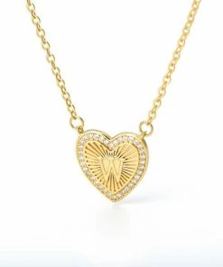 Shop Lena Jade Necklaces Initial Heart Necklace