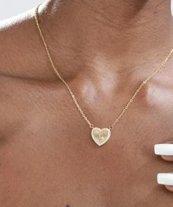 Shop Lena Jade Necklaces Initial Heart Necklace