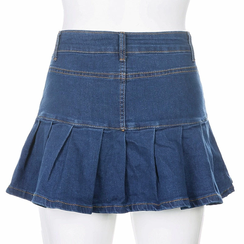Shoplenajade Denim Pleated Skirt Skirts 16 Shoplenajade Denim Pleated Skirt Skirts