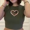 Shop Lena Jade Green Camo Heart Tee