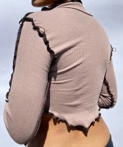 Shop Lena Jade Dusty Pink Patchwork Long Sleeve