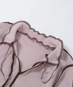 Shop Lena Jade Dusty Pink Patchwork Long Sleeve