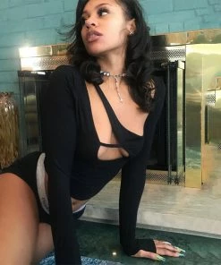 Shop Lena Jade Black Cut Out Long Sleeve Long Sleeves