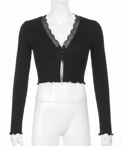 Shoplenajade Black Lace Long Sleeve Long Sleeves