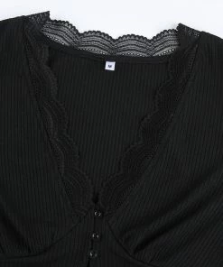 Shoplenajade Black Lace Long Sleeve Long Sleeves