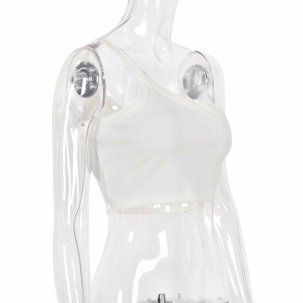 Shop Lena Jade Tanks One Shoulder Cotton Tank 7 Shop Lena Jade Tanks One Shoulder Cotton Tank