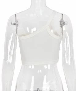 Shop Lena Jade Tanks One Shoulder Cotton Tank 16 Shop Lena Jade Tanks One Shoulder Cotton Tank