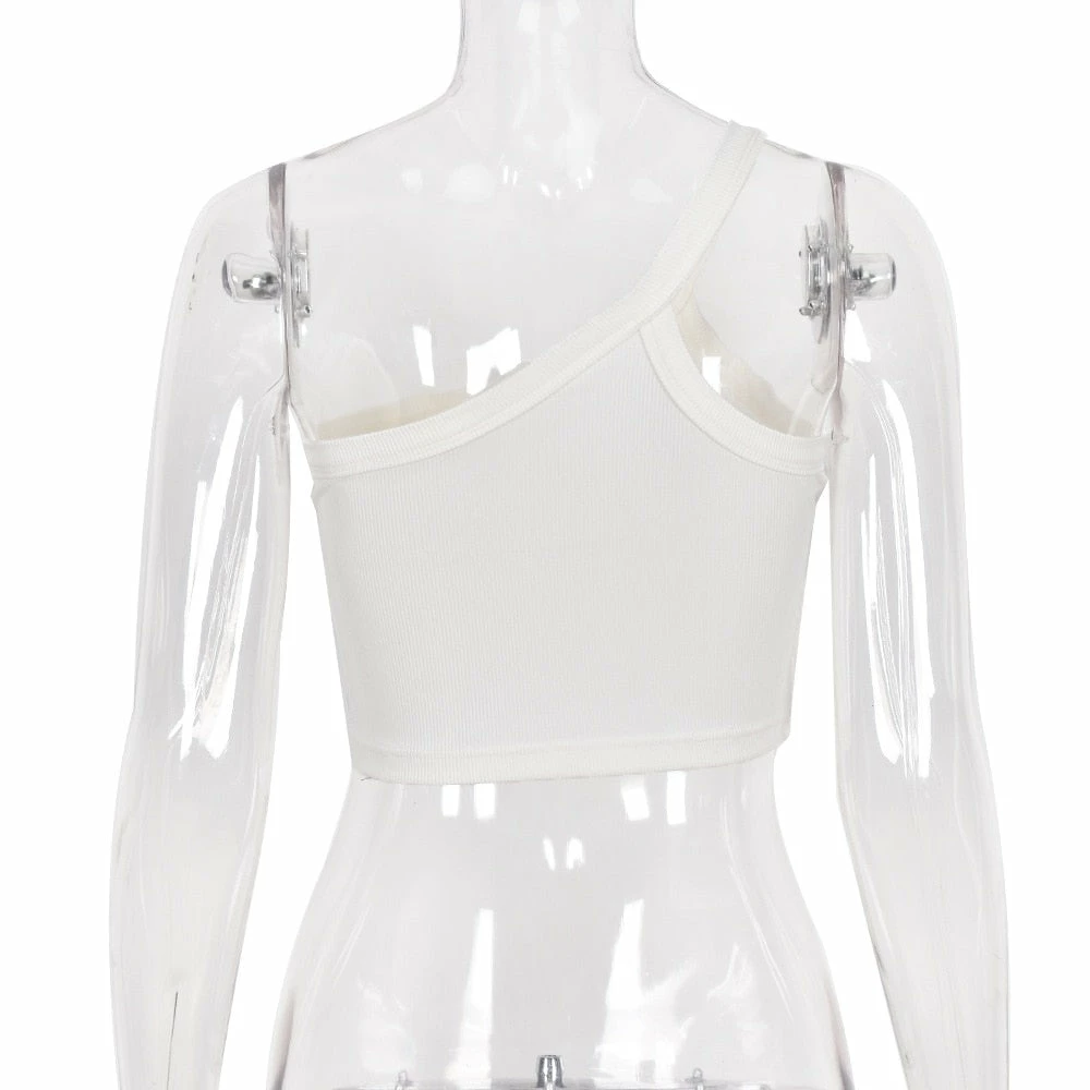 Shop Lena Jade Tanks One Shoulder Cotton Tank 8 Shop Lena Jade Tanks One Shoulder Cotton Tank