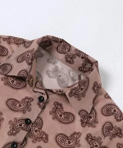 Shop Lena Jade Long Sleeves Brown Paisley Long Sleeve