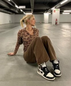 Shop Lena Jade Long Sleeves Brown Paisley Long Sleeve