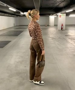 Shop Lena Jade Long Sleeves Brown Paisley Long Sleeve