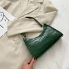 Shop Lena Jade Bags Green Croc Shoulder Bag