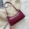 Shop Lena Jade Bags Purple Croc Shoulder Bag