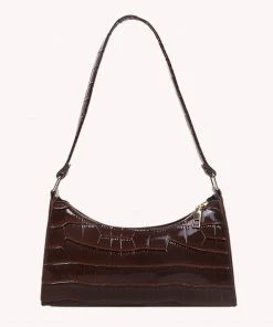 Shop Lena Jade Bags Brown Croc Shoulder Bag