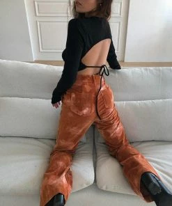 Shop Lena Jade Brown Tie Dye Pants