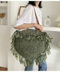 Shop Lena Jade Richie Straw Beach Bag Bags