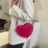 Shop Lena Jade Rose Red Faux Leather Heart Bag Bags