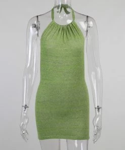 Shop Lena Jade Green Brianna Halter Neck Dress 29 Shop Lena Jade Green Brianna Halter Neck Dress