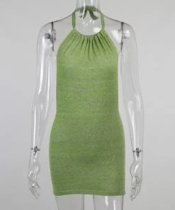 Shop Lena Jade Green Brianna Halter Neck Dress 26 Shop Lena Jade Green Brianna Halter Neck Dress