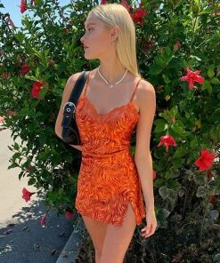 Shop Lena Jade Orange Lace Edge Dress Dresses 17 Shop Lena Jade Orange Lace Edge Dress Dresses