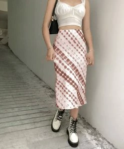 Shop Lena Jade Brown Abbi Y2k Midi Skirt