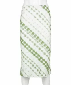 Shop Lena Jade Skirts Green Abbi Y2k Midi Skirt