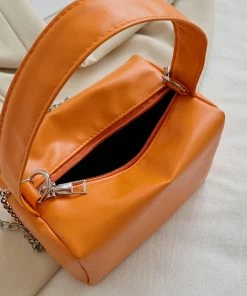 Shop Lena Jade Orange Square Bag Bags