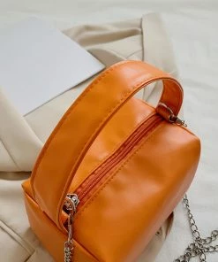 Shop Lena Jade Orange Square Bag Bags