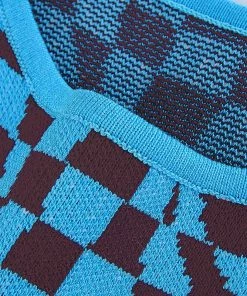 Shop Lena Jade Blue Checkerboard Tank