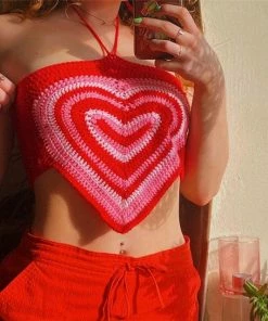 Shop Lena Jade Red Blair Halter Top Halter Tops