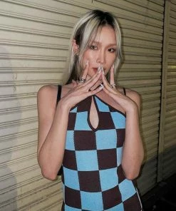 Shop Lena Jade Checkerboard Dress