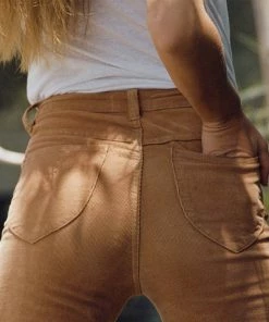 Shop Lena Jade Khaki Bell Bottom Corduroy Pants