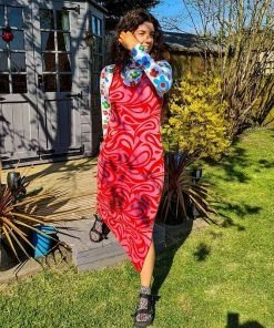 Shop Lena Jade Dresses Red Swirl Dress