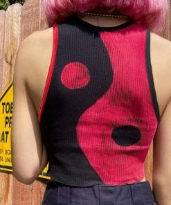 Shop Lena Jade Tanks Red Yin Yang Tank