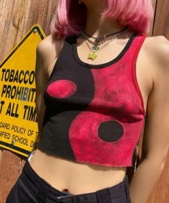 Shop Lena Jade Tanks Red Yin Yang Tank