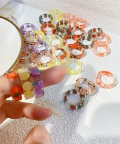 Shop Lena Jade Apple Acrylic Ring Rings