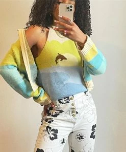 Shop Lena Jade Dolphin Knitted Tank Tanks