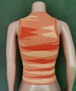 Shop Lena Jade Orange Regina Knitted Tank Tanks