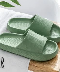 Shop Lena Jade Green Pillow Slides