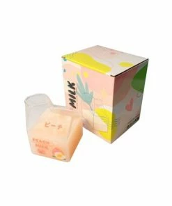 Shop Lena Jade Honey Peach Glass Milk Carton