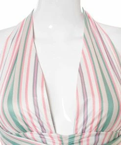 Shop Lena Jade Halter Tops Stripped Halter Top