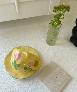 Shop Lena Jade Yellow Floral Coffee Cup Set Aesthetic Cups 11 Shop Lena Jade Yellow Floral Coffee Cup Set Aesthetic Cups