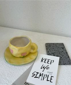 Shop Lena Jade Yellow Floral Coffee Cup Set Aesthetic Cups 14 Shop Lena Jade Yellow Floral Coffee Cup Set Aesthetic Cups