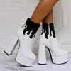 Shop Lena Jade White Kiss The Flame Boots Shoes