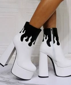 Shop Lena Jade White Kiss The Flame Boots Shoes