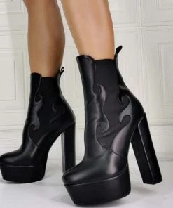 Shop Lena Jade Black Kiss The Flame Boots