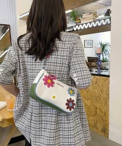 Shop Lena Jade Bags Embroidered Flower Shoulder Bag